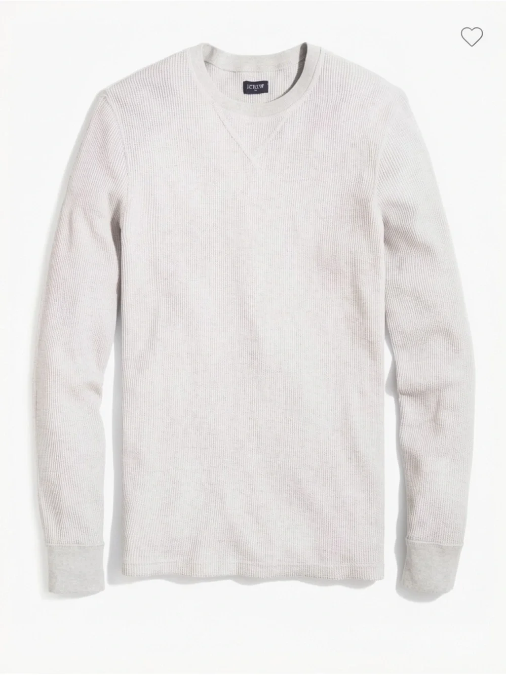 J Crew Men’s Size XL Long-Sleeve Thermal Crewneck Waffle Knit Gray Shirt